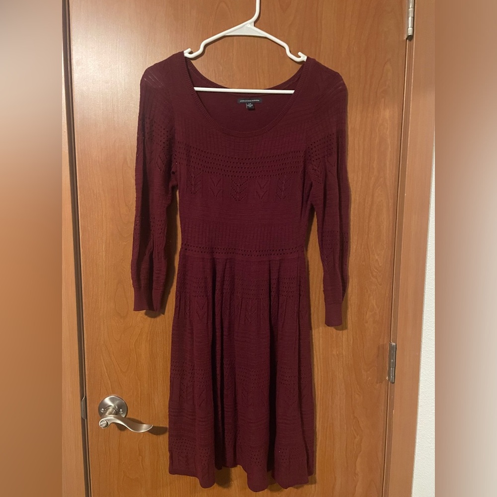 American Eagle maroon sweater dress size small